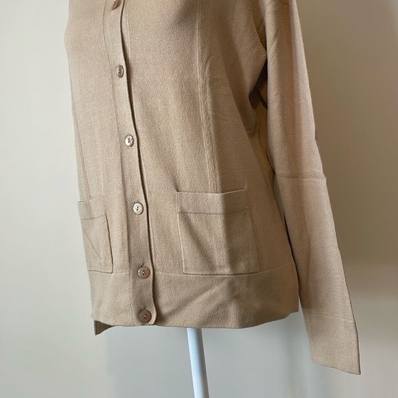 Talbots Tan Button-Up Cardigan - Picture 4 of 15